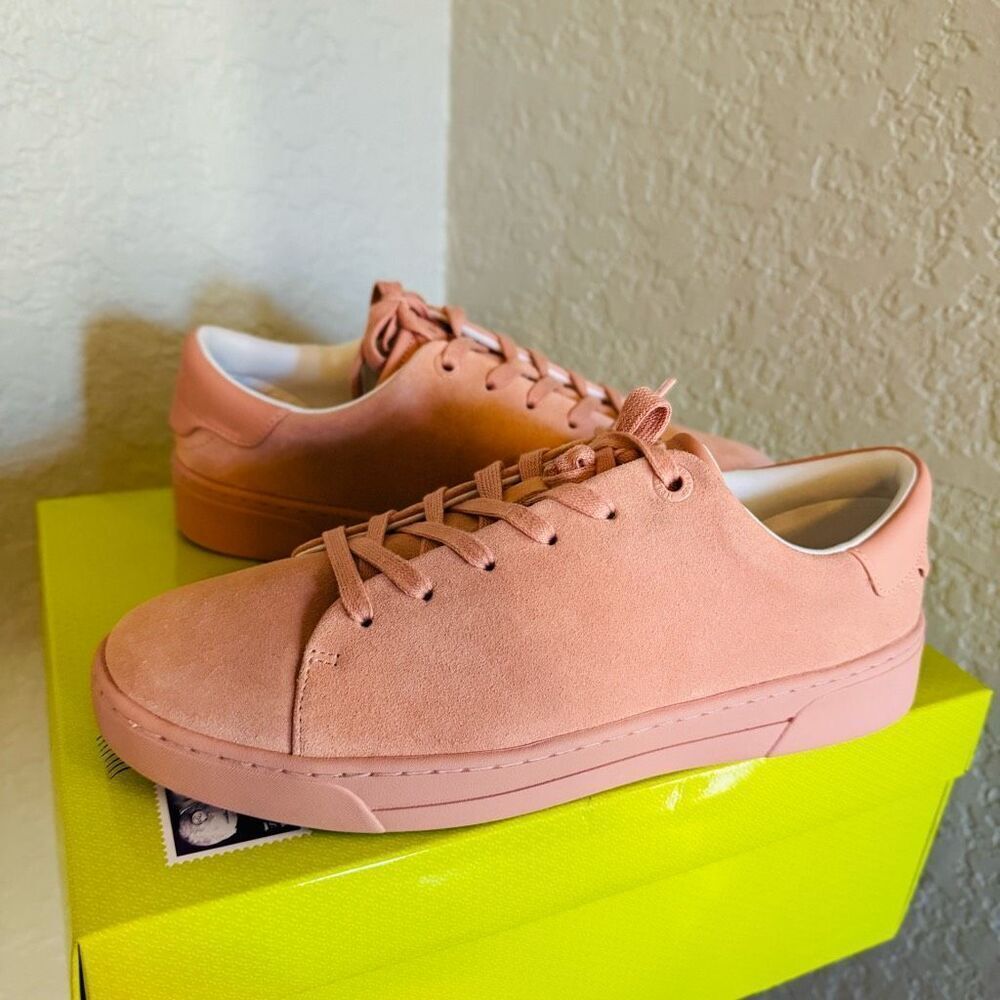 Ted Baker London Aryas Sneaker Leather Tennis Shoe, Size 9.5, Dusty Pink, NWT - Picture 14 of 16